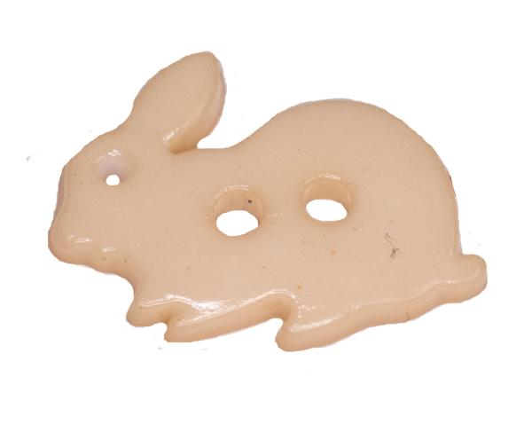 Kinderknopf als Hase in creme 18 mm